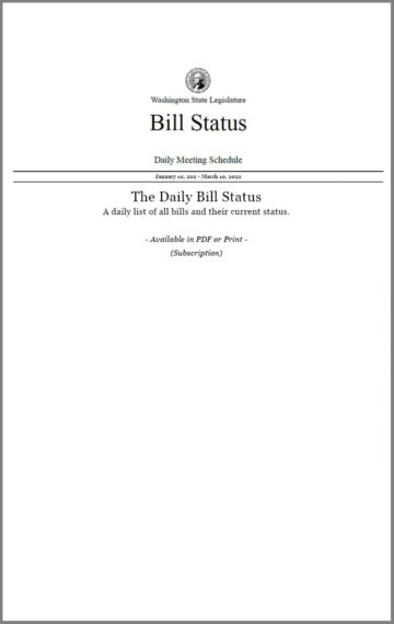 Bill Status Report (Subscription) 2022