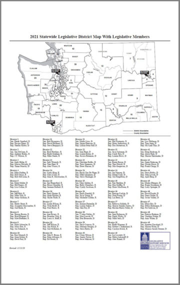 Statewide District Map with Members 2021