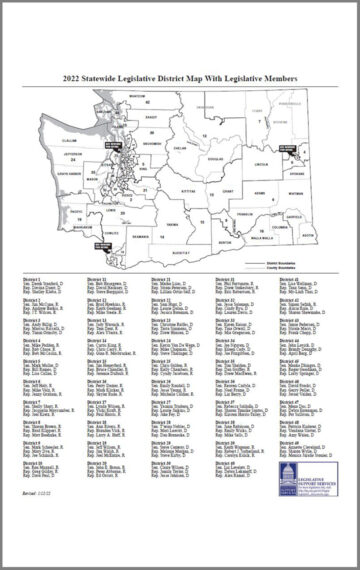 Statewide Legislative District Map with Legislative Members