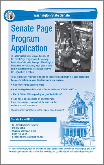 Page Program Application – Senate