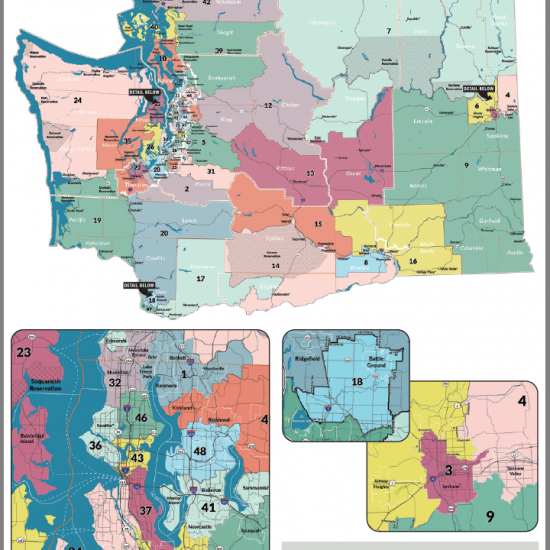 District Map with Legislative Members 8.5″ x 11″ 2026