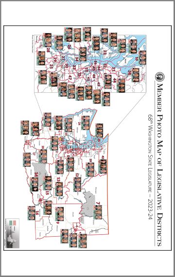 Member Photo Map of Legislative Districts 2023-2024 (2′ x 3′)
