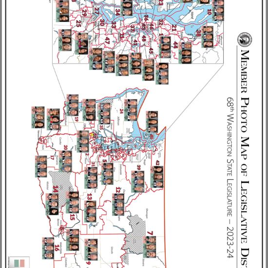 Member Photo Map of Legislative Districts 2023-2024 (3x4)