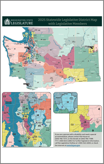 Statewide Legislative District Map with Legislative Members 2025