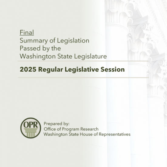 Final Summary of Legislation 2025